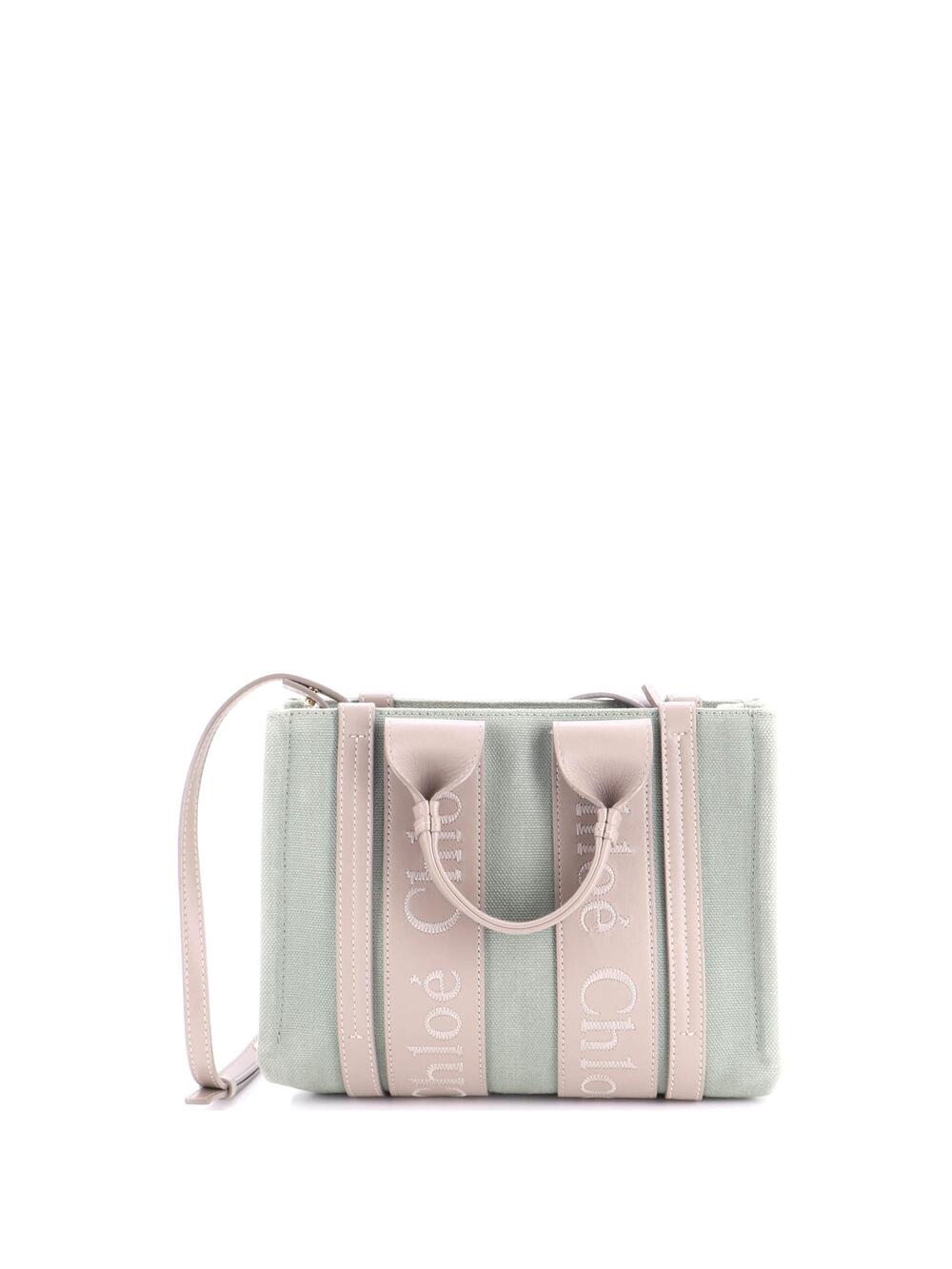 Chloe Woody Convertible Tote Linen And #283122C79B